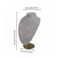 Pu Leather Necklace Stand Smooth Necklace Display Bust Stable Base Jewelry Display Bust for