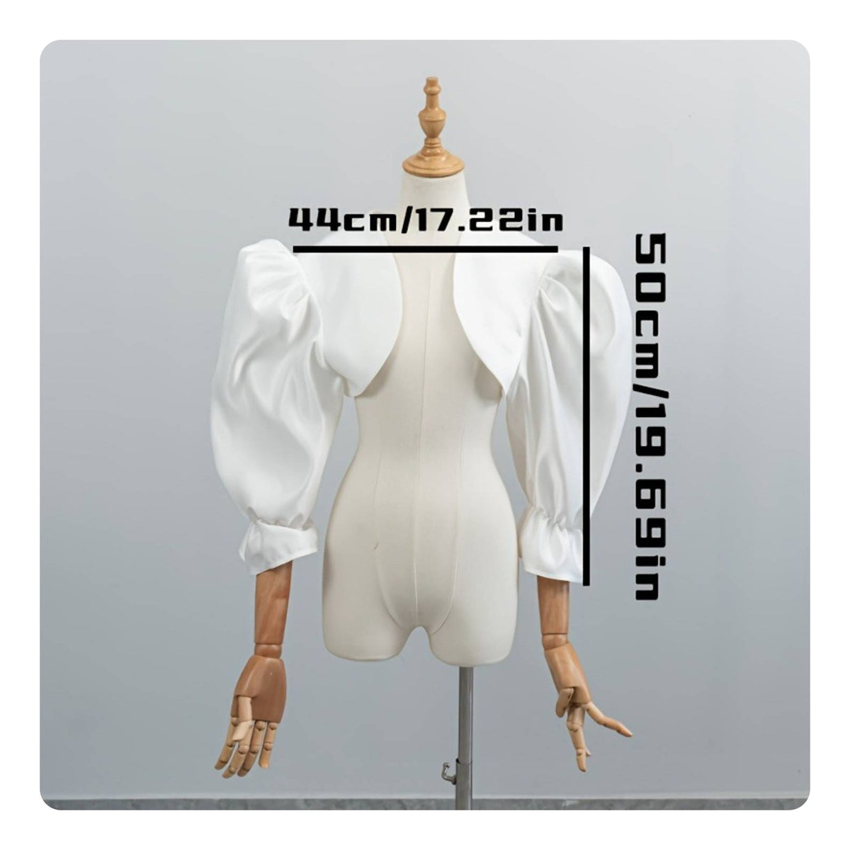 Puff Sleeve Shrug French Design Wide Collar Shrug Slimming Fit for Party
