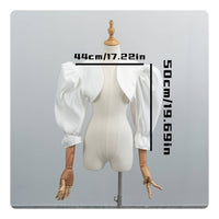 Puff Sleeve Shrug French Design Wide Collar Shrug Slimming Fit for Party