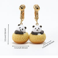 Panda Dangle Earrings Three-Dimensional Panda Earrings Cute Jewelry for Teens, Birthday Gifts