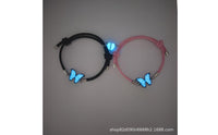 2 Pieces Luminous Heart Connection Bracelets Best Friend Gift for Couples