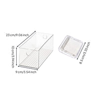 Hinge-Lid Storage Box Rectangular Plastic Container Glossy