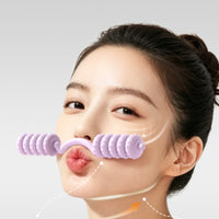 Handheld Face Exerciser Ribbed Ends Jawline Training Tool Ergonomic Shape