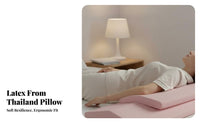 Natural Latex Support Pillow Breathable Sleeping Waist Pillow Stays in Place for Women, Side Sleepers, Bed, Bedroom, Resting