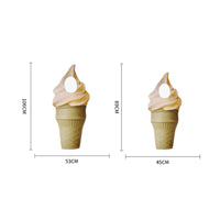 Soft Serve Cone Costume Single-Piece Ice Cream Cone Costume Waffle Texture