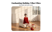 3 Pieces Fuzzy Knit Crop Top Skirt Set Holiday Themed Red Bunny Girl Outfit