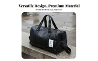PU Leather Travel Bag Gender-Neutral Design PU Leather Duffel Bag Waterproof Gym Duffel Comfortable Handles Lightweight for Men