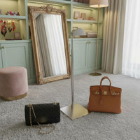 Stainless Steel Handbag Rack Modern Design Stainless Steel Purse Rack Countertop Purse Display Stable Base Countertop Bag Stand
