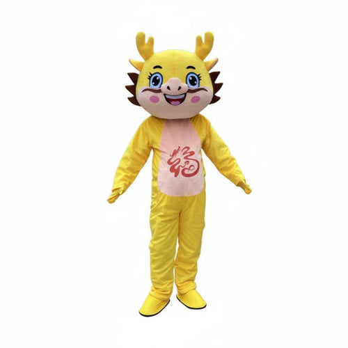 Chinese Dragon Mascot Costume Comfortable to Wear for Stage Performances, Adults