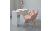 Petal Back Vanity Chair High-Density Sponge Cushion for Bedroom, Living Room