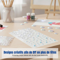 Acrylic Crystal Face Sticker, Disguise, Kids, DIY
