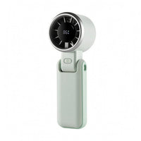 Foldable Electric Fan Built-in Display Adjustable Handheld Fan Matte Finish