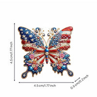 Freedom Anniversary Badge Gold Tone Enamel Eagle Brooch for Celebrations