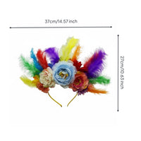 Carnival Feather Headdress Festive Design Carnival Headband Handmade for Parties