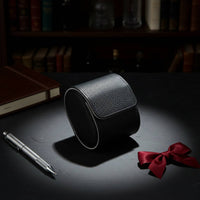 PU Leather Watch Roll Luxurious Lined Single Watch Storage Box Individual Accessory Organizer Elegant Design Removable Pillow
