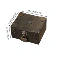 Wooden Jewelry Box Plain Interior Vintage Wooden Box Rustic