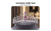 Crystal Crown Elegant Design Crystal Headpiece Crystal Tiara Sparkling Crystal Crown Lightweight for Wedding Celebrant, Wedding