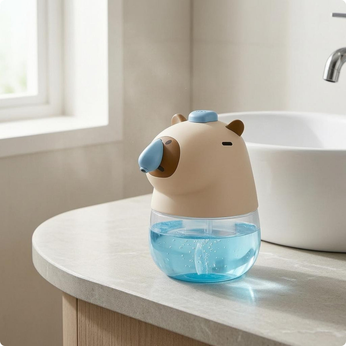 Capybara Soap Dispenser Soft Silicone Bathroom Accessory Cute Design