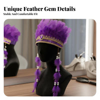 Feather Headdress Shimmering Glitter S Feather Glitter Headpiece Carnival Headpiece Colorful Feathers Performance Girl Headdress
