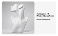 Head Bust Mannequin Plastic Necklace Display Mannequin Seamless