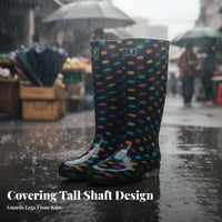 Wear-Resistant women's Knee-High Rain Boots Long-Lasting Tall Rain Boots All-Season for Gardeners, Adults, Wet Work Environments, Gardening
