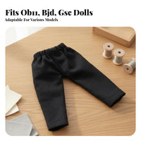 OB11 Doll Pants Solid Designs OB11 Doll Clothes Fashionable Miniature Pants for Hobbyists, Display