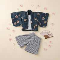 1/12-Scale Kimono Outfit Woven Textile Miniature Doll Outfit Japanese-Style Miniature Clothing