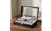 Watch and Jewelry Box Transparent Window Jewelry Watch Box Jewelry Band Slots