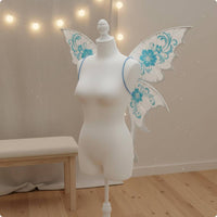 Printed Butterfly Wing Colorful Print Delicate Lace Look Angel Wing Costume for Photoshoot