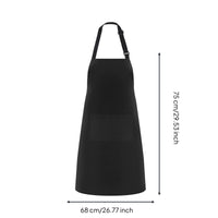 Striped Bib Apron Breathable Adjustable Cooking Apron for Restaurant, Grilling