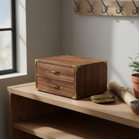 Wooden Drawer Organizer Large Capacity Retro Desktop Storage Box Desktop Apothecary Cabinet Versatile Apothecary Cabinet