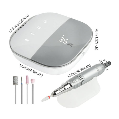 Electric Manicure Drill Adjustable NailFileSpeed Polishing Machine 35000 RPM Manicure Pedicure Drill for Professionals