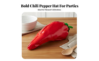 Novelty Chili Pepper Hat Easy to Wear Red Chili Pepper Hat 3D Bionic Design Vegetable Costume Headwear Comfortable Fit for Adults, Stage Performances, Parties, Cosplay, Halloween