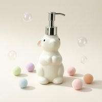 Rabbit-Shaped Dispenser Bottle 180 Ml Rabbit Pump Bottle Glossy White for Sink