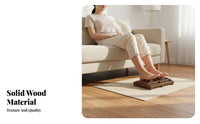 Ergonomic Arc Design Solid Wood Foot Massager Stress Relief Wooden Foot Roller Long-Lasting Reflexology Tool Portable for Home, Under Desk