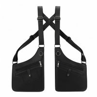 Double Shoulder Armpit Bag Multiple Compartments Shoulder Chest Bag Hands for Men, Travel, Outdoor