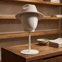 Adjustable Mannequin Head Stand Stainless Steel Base Hat Display Head Canvas Cover