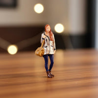 2 Pieces Miniature Couple Figurine Collectible 1:64 Scale model:64 Scale People Model DIY Scene Miniature Character Model
