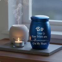 Mini Pet Ashes Urn Waterproof Aluminum Pet Cremation Jar Engravable