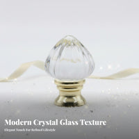 Includes Mounting Screw Crystal Cabinet Knob Elegant Design Faceted Cut Drawer Handle Shiny Appearance for Kitchen, Bedroom, Bathroom