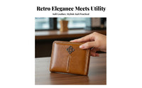 Vintage Fashion women's Short Wallet Snap Closure women's Bifold Wallet Slim Design for Students, Travelers, Daily Use, Travel, Shopping