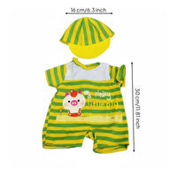 2 Pieces 48cm Doll Outfit Great Gift Reborn Doll Clothes Cartoon Print