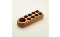 Red Oak Oil Organizer Hand Polished Solid Wood Rack for Countertop