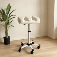 Footrest Stool with Wheels Padded Furniture Rolling for Beauticians