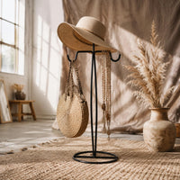 Freestanding Purse Display Stand Black handbag Display Stand Upright Frame Retail Fixture