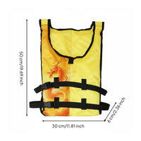 Dragon Print Buoyant Vest Adjustable Straps Dragon Swim Vest Breathable Material