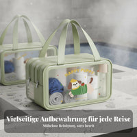 Portable Skincare Organizer Wet and Dry Separation Double Compartment Makeup Bag