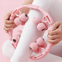 Circular-Shaped Leg Massager Anti-Slip Handle Leg Clamp Roller for Home