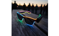 LED Light up Glasses Battery Powered Neon Wire Sunglasses Wireless for Festivals