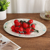 Decorative Serving Tray Gem Accents Decorative Oval Serving Tray Mirror Polished Fruit Platter